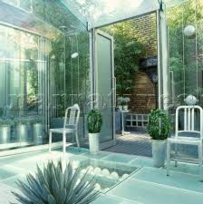Image Detail For Modern Conservatory With Glass Flooring And Double Doors Opening To Glass Floor Modern Conservatory Garden Levels