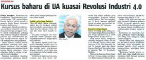 Kursus Baharu Di Ua Kuasai Revolusi Industri 4 0 Utm In The Newspapers