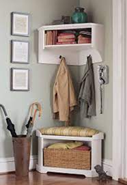 The antler stool is an interesting option for entryway as it serves two purposes: Corner Entryway Bench Ideas On Foter