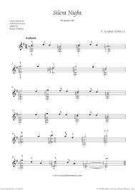 Silent night, holy night, all is calm, all is bright, 'round yon virgin. Free Silent Night Sheet Music For Guitar Solo High Quality