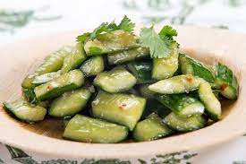 Chinese Smashed Cucumbers With Sesame Oil And Garlic Recipe Recipe Smashed Cucumber Salad Cucumber Recipes Salad Garlic Recipes