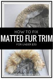 How To Fix Matted Fur Trim On A Winter Coat - Damaged By Washer/Dryer