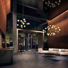 Shop Architects Design Congruent American Copper Residential Towers In New York City Hotel Interior Design Hotel Lobby Design Shop Architects
