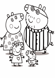 Peppa Pig Para Colorear Con Toda Su Familia