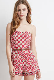Forever 21 Belted Paisley Print Romper 22 Forever 21 Lookastic