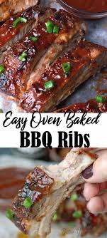 Easy Oven Bbq Baked Ribs Recipe Butter Your Biscuit Recipe Baked Ribs Baked Bbq Ribs Rib Recipes
