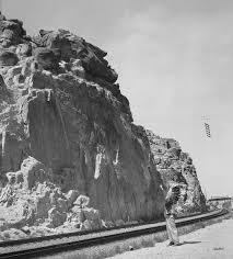 Jim Pahawk Cherokee Indian Of Victorville Stands Beneath The Great Stone Face He Discovered In Cliffs On The Histo Victorville San Bernardino County Hesperia