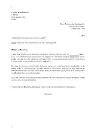 Une fois la période de temps partiel réalisée, les points de pénibilité sont retirés du compte. Exemple Gratuit De Lettre Refus Par Employeur Demande Activite A Temps Partiel Salarie