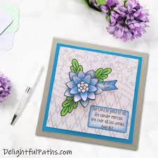 Whether you're a kid, adult, teenager, or any other age, coloring sheets are great ways to unwind when you're stressed or to ease your mind before bed. Psalm 145 Easy 3d Flower Card Coloring Page Delightful Paths