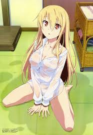 fujii masahiro sakura-sou no pet na kanojo shiina mashiro cleavage dress  shirt see through wet clothes | 223159 | yande.re