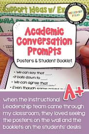 Build Important Discussion Skills Among Your Students We Use These Booklets And Posters Every Da Academic Conversations Academic Language Conversation Prompts