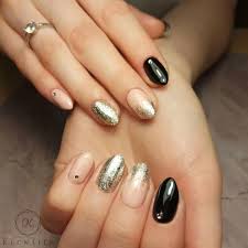 Neonail Sandyglow Cashmererose Glitter Ombre Gold Black Nails