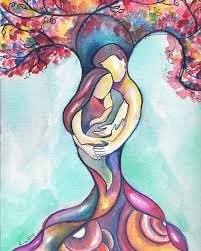 Young Family Love Tree Art Print Anna Abramzon Studio Art Panda Art Beautiful Art Print