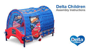 A decal of the character appears on the headboard and footboard. Delta Children Tent Bed Assembly Video Youtube