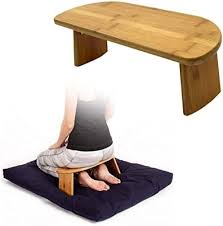 Ergonomisk Meditationspall i Bambu med Vikbara Ben