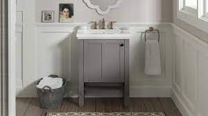 Finial® widespread bathroom sink faucet with lever handles. Kohler Vanities Kohler
