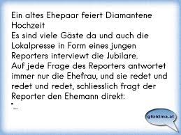 Diamantene hochzeit sprüche zitate und gedichte. Ein Altes Ehepaar Feiert Diamantene Hochzeites Sind Viele Gaste Da Und Auch Die Lokalpresse In Form Eines Jungen Repo Osterreichische Spruche Und Zitate