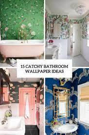 Neutrals are forever a favorite in bathroom color schemes. Catchy Bathroom Wallpaper Ideas Cover Powder Room 735x1102 Wallpaper Teahub Io