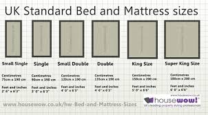 Uk Bed And Mattress Sizes Large Diagram