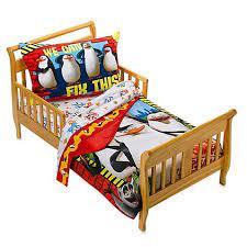 Penguins Of Madagascar 4 Piece Toddler Bed Set By Baby Boom Toddler Bed Set Toddler Bed Bed