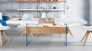 Livraison rapide, economies garanties et stock permanent ! Salle A Manger Laquee Blanc Et Bois Contemporaine Varberg Gdegdesign