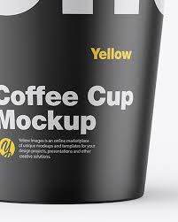 Matte Coffee Cup Mockup In Stationery Mockups On Yellow Images Object Mockups