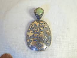 Turquoise Sterling Silver Petroglyph Pendant by Jody Naranjo, Native  American First Nations Southwest Indian Jewelry