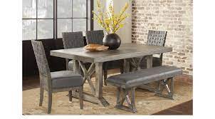 And check out my favorite gorgeous mirror, too! Bristow Charcoal Dark Gray 6 Pc Rectangle Dining Room Rustic