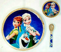 Wooden plates and bowls set. Mango Wood Citcular Kids Plate And Bowl Set Rs 440 Set M S Nouman Crafts India Id 22588575048