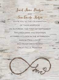 Birch Tree Infinity Rustic Wedding Invitation From Invitations By Dawn Country Themed Wedding Invitations Invitations By Dawn Petite Wedding Invitation