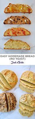 How To Make Homemade Bread Without Yeast Homemade Bread Easy Bread Recipes Homemade Homemade Crackers