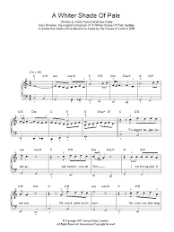 The single reached number one in the uk singles chart on 8. A Whiter Shade Of Pale Sheet Music By Procol Harum For Piano Keyboard Noteflight Marketplace