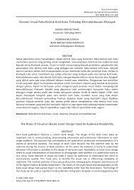 Kssm reka bentuk dan teknologi tingkatan 1 18 1.0 pengenalan kepada reka bentuk dan teknologi standard kandungan standard pembelajaran catatan 1.1 dunia reka bentuk murid boleh: Pdf Peranan Visual Reka Bentuk Kulit Buku Terhadap Kemudahbacaan Khalayak The Roles Of Visual On Books Cover Design Towards Audience Readability