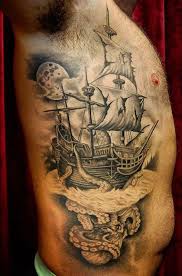 95+ best pirate ship tattoo designs