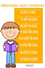 Preschool Daily Schedules
