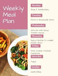 Family Meal Plan 26th November 2018 Family Meal Planning Family Meals Meal Planning