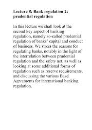 Which of the following is not a specific criterion the fdic uses to monitor banks? Lecture 9 Bank Regulation 2 Prudential Regulation Ephilipdavis Com