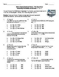 Mar 12, 2021 · march madness trivia questions and answers. Ncaa March Madness Trivia Puzzle Factoring Trinomials By Mrsgrantmath