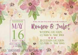 Create your free romantic wedding invitations with our romeo + juliet free printable wedding invitation suite. Romeoandjuliet Post Card Wedding Invitation Template Postermywall
