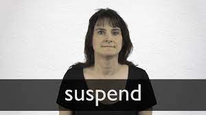 Last month, the oversight board upheld facebook's suspension of former us president donald trump's facebook and instagram accounts following his praise for people engaged in violence at the capitol on january 6. Suspend Definition Und Bedeutung Collins Worterbuch
