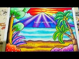 Peristiwa gunung meletus merupakan peristiwa besar. Mewarnai Pemandangan Bawah Laut Dengan Crayon Coloring And Drawing
