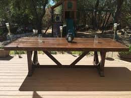Diy Large Outdoor Dining Table Seats 10 12 In 2020 Outdoor Dining Table Patio Dining Table Diy Outdoor Furniture