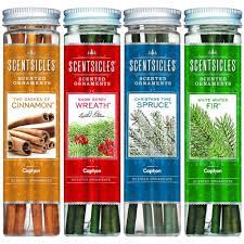 6 Scented Christmas Tree Ornaments Scentsicles Scent Sticks Hanging Decorations Home Furn Christmas Decorations Tree Christmas Decorations Scented Ornaments