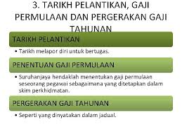 Pemberian pergerakan gaji tahunan (pgt) diawalkan sebelum tarikh pergerakan gaji (tpg) kepada penjawat awam yang telah meninggal dunia semasa dalam perkhidmatan. Peraturanperaturan Pegawai Awam Pelantikan Kenaikan Pangkat Dan Penamatan