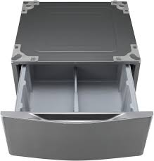 This mimics the original stand design that goes with the washer. Lg 27 Laundry Pedestal With Storage Drawer Graphite Steel Wdp4v Best Buy