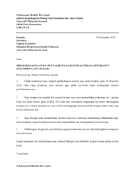 Malaysia mengadakan rancangan pemutihan dan peluang balik tanpa dikenakan tindakan. Surat Sambung Kontrak Docx