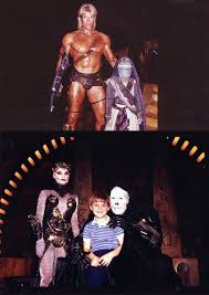 On set of Cannon's "Masters of the Universe" with Dolph Lundgren, Meg  Foster and Frank Langella. (Featuring a contest winner who won the chance  to play Skeletor's slave) : r/Moviesinthemaking