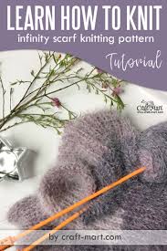 4 simple infinity scarf from your own pattern. Knit Stitch Patterns How To Knit An Infinity Scarf Using Rib Stitch Craft Mart