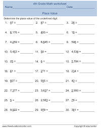 Place value worksheets for practice. Place Value Worksheets Edumonitor