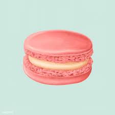 Illustration Of Pink Macaron On Green Background Mockup Free Image By Rawpixel Com Noon In 2020 Macarons How To Draw Hands Star Shaped Cookies
